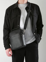 Sac Bandoulire Spider Cuir Etrier Noir spider ESPI732M-vue-porte